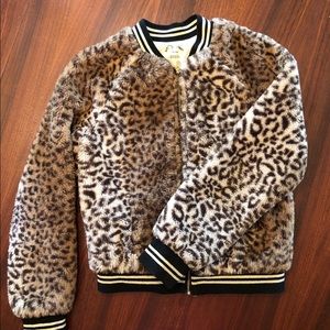Cheetah print girls bomber Art Class size M 7/8